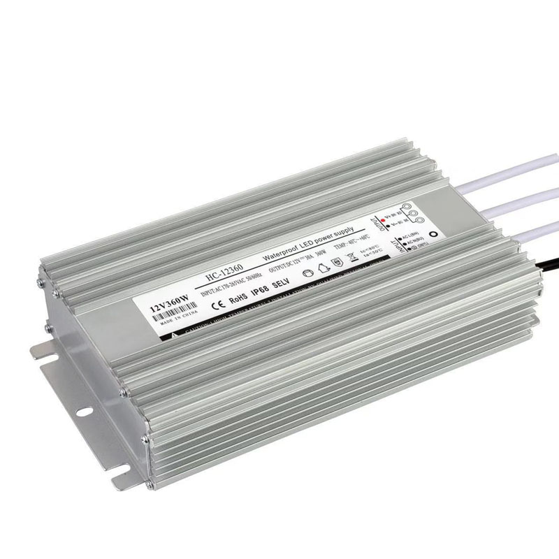 12v360w állandó feszültségű vízálló vezetékáramellátás